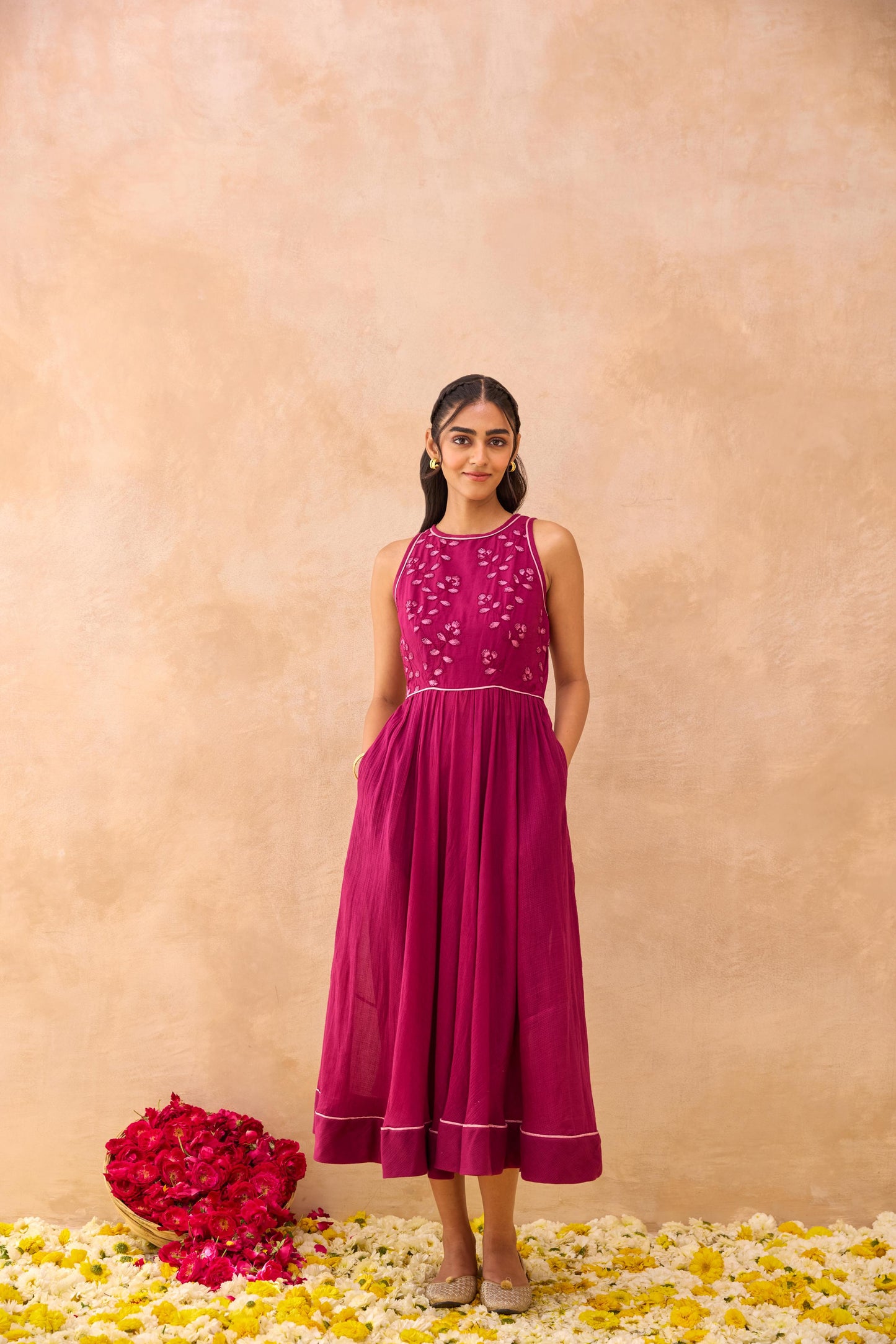 Magenta Meadow Dress