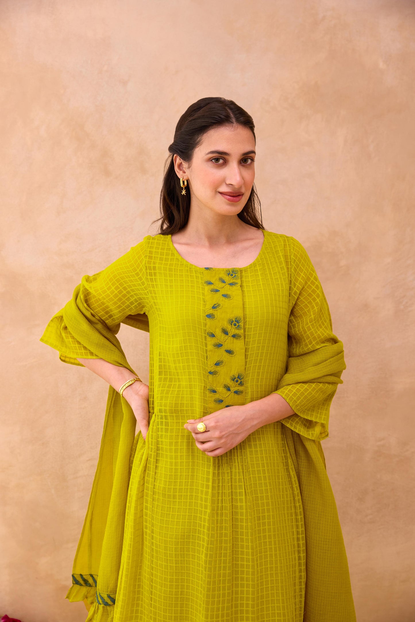 Amber Bloom Kurta Set