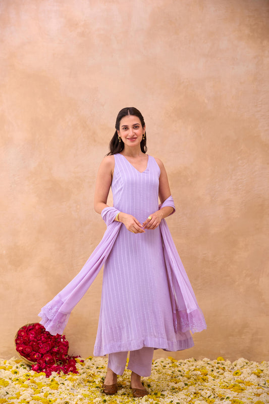 Lavender Grace Kurta Set