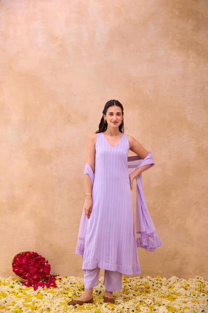 Lavender Grace Kurta Set