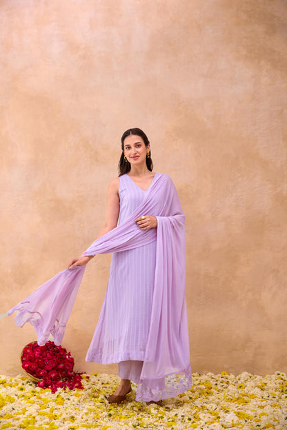 Lavender Grace Kurta Set