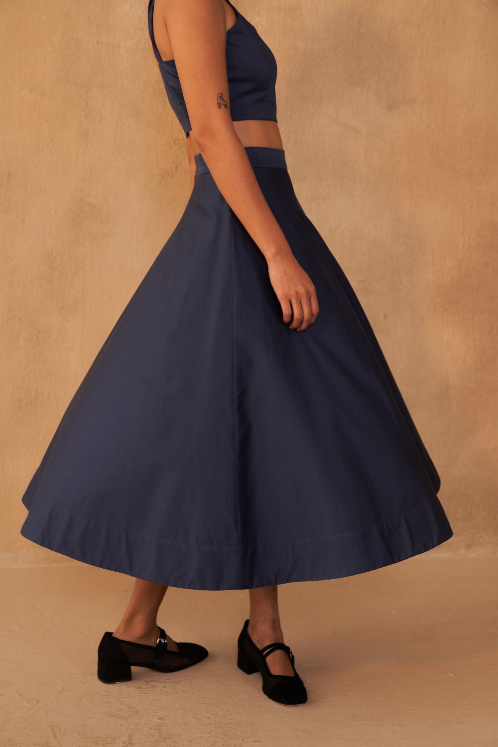 The Joyful Organic Cotton Midi Skirt