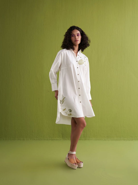 The Tropical Organic Cotton Shirt Dress