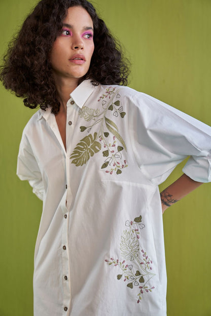 The Tropical Organic Cotton Shirt Dress