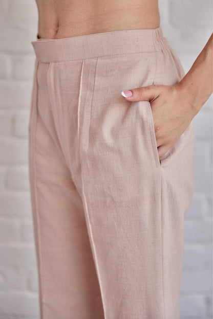 Pants Peachish Pink khadi