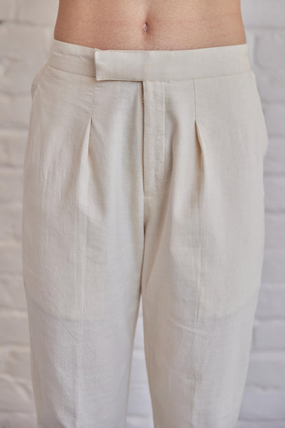 Pants White Khadi