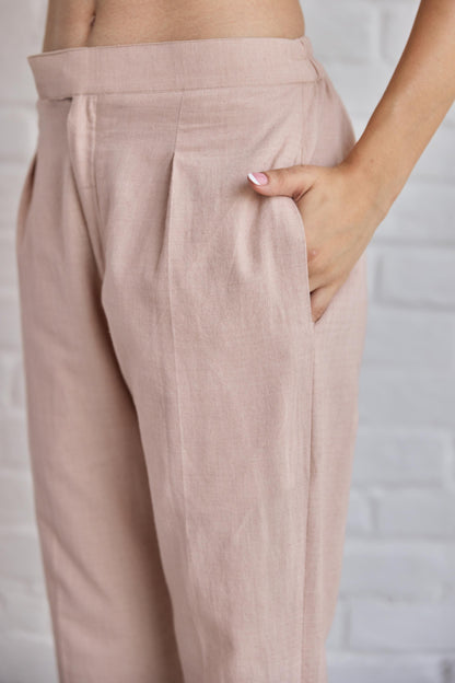 Pants Peachish Pink khadi