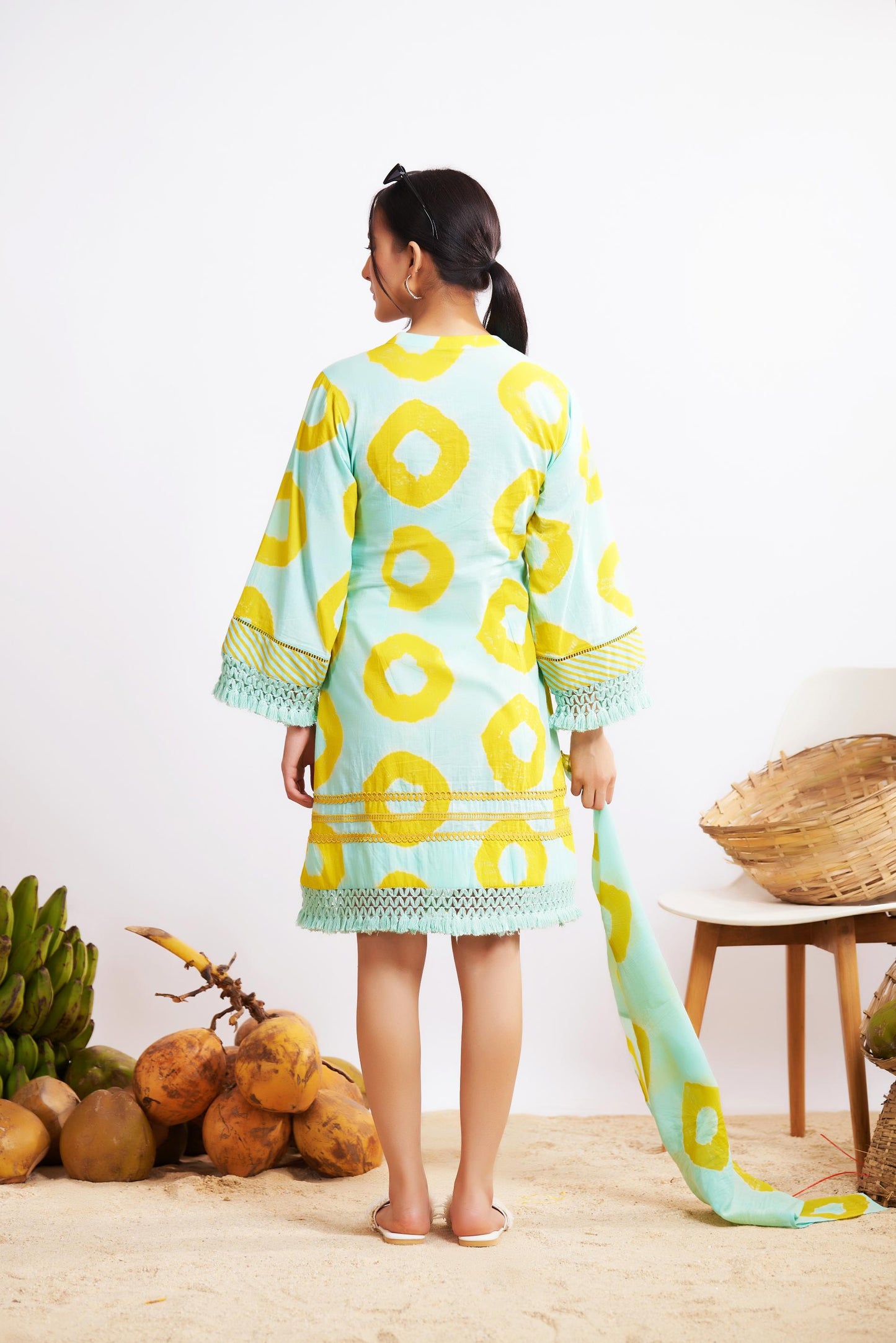 Ginger Dress (Blue and Yellow Bandani)