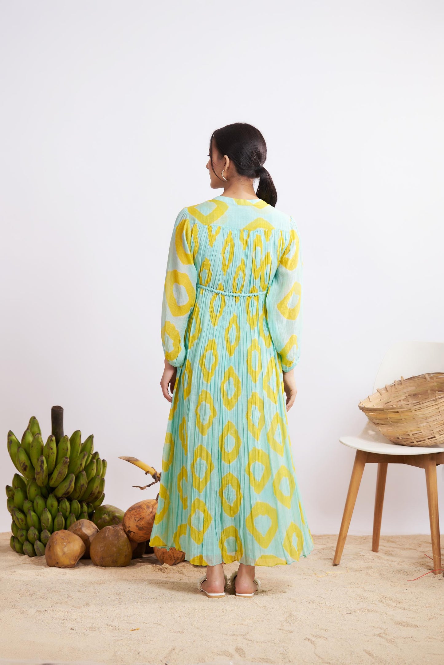 Rue Dress (Blue and Yellow Bandani)