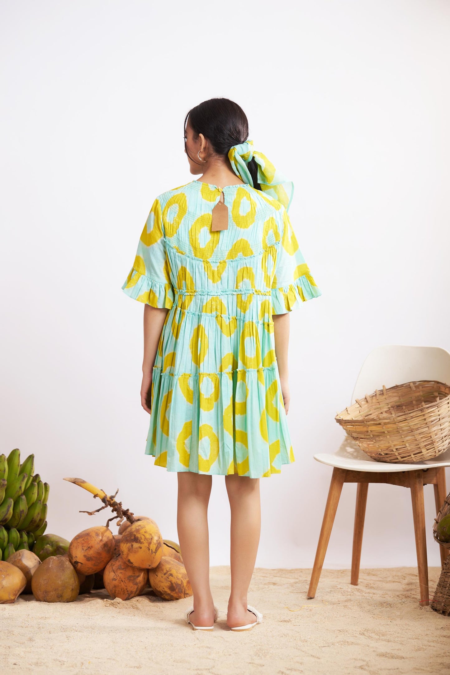 Dally Dress (Blue and Yellow Bandani)