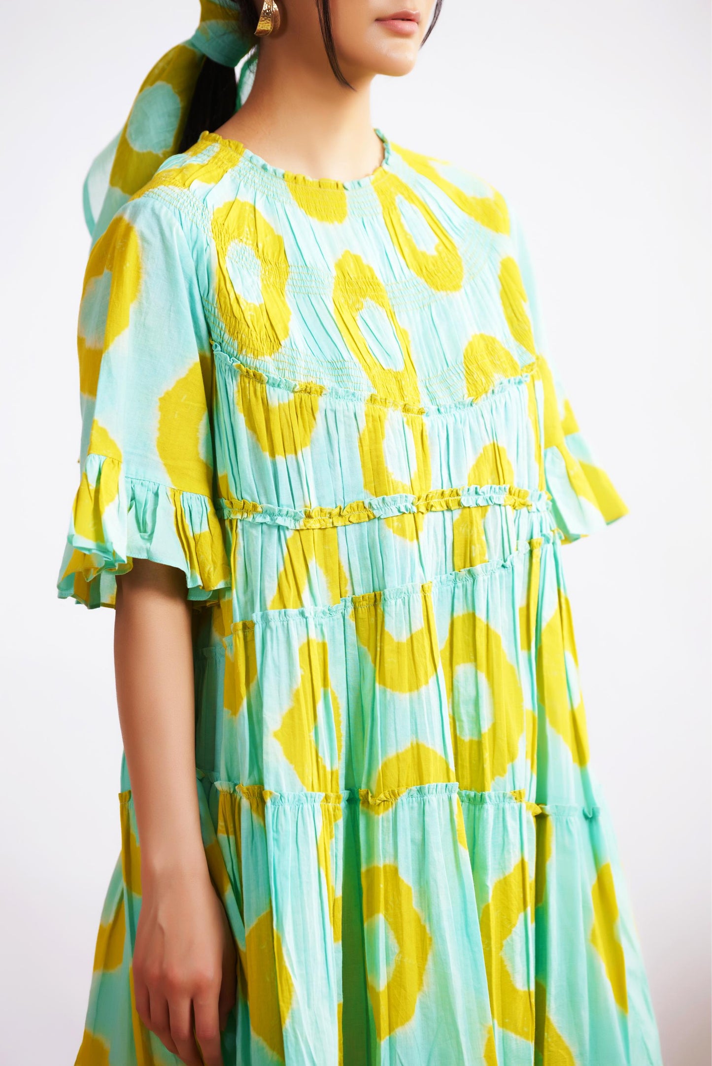 Dally Dress (Blue and Yellow Bandani)