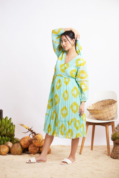 Bliss Dress (Blue and Yellow Bandani)