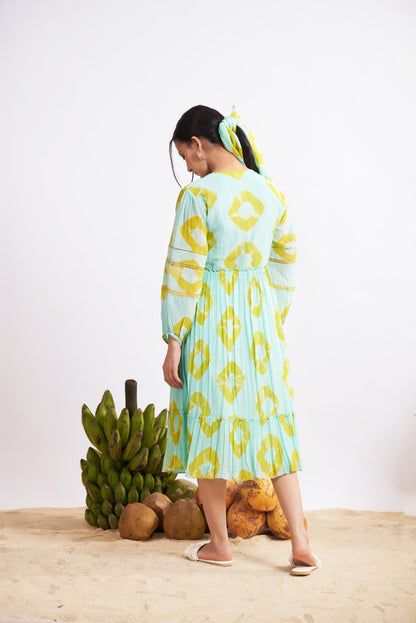 Bliss Dress (Blue and Yellow Bandani)