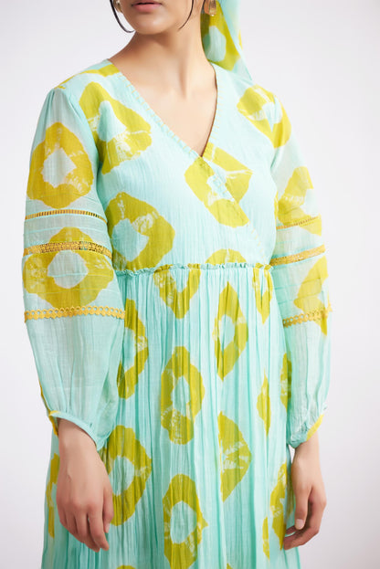 Bliss Dress (Blue and Yellow Bandani)