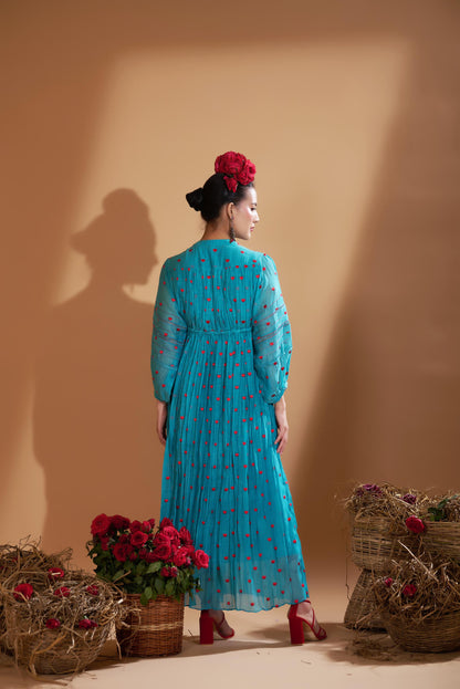 Rue Dress (Turquoise Blue)