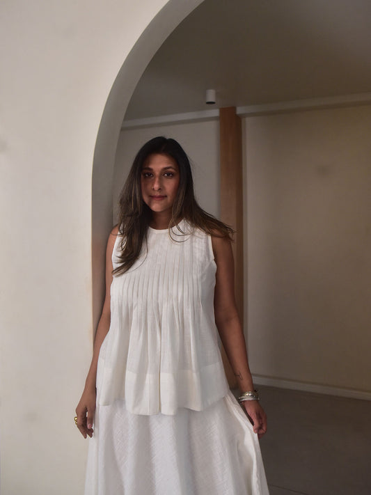 Luna Pintuck Top