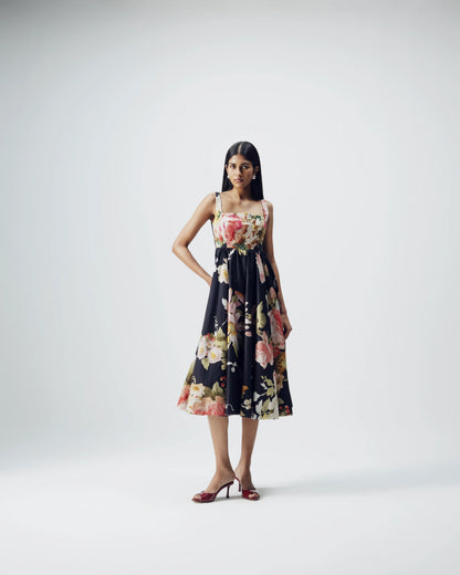 Carmine Embroidered Dress