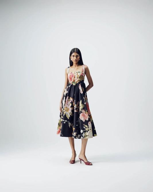 Carmine Embroidered Dress