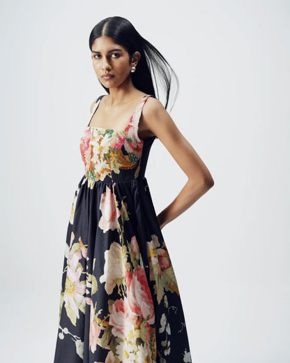 Carmine Embroidered Dress