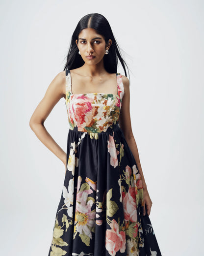 Carmine Embroidered Dress