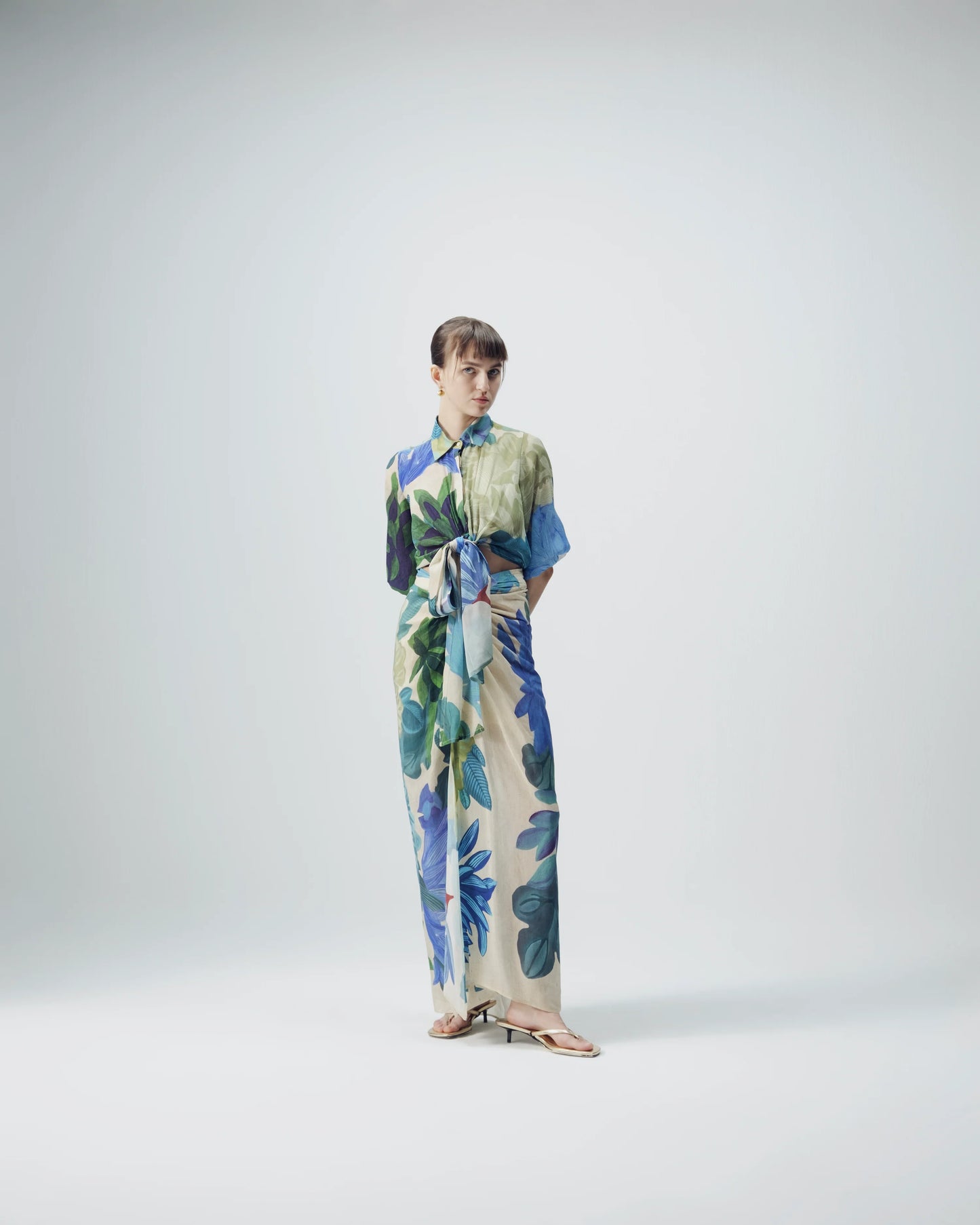 Garden Party Tie Up Top & Skirt Set