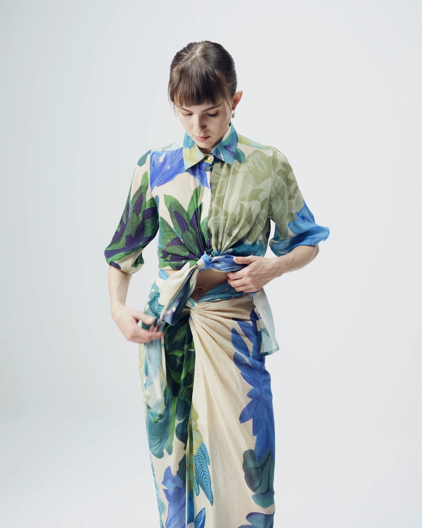 Garden Party Tie Up Top & Skirt Set