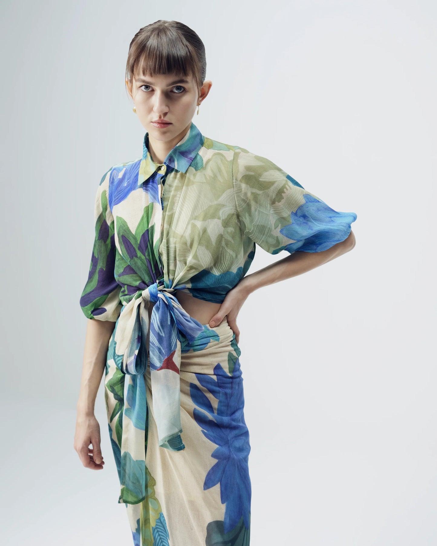 Garden Party Tie Up Top & Skirt Set