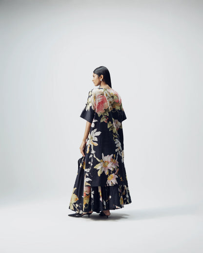 Carmine Embroidered Kurta & Skirt Set