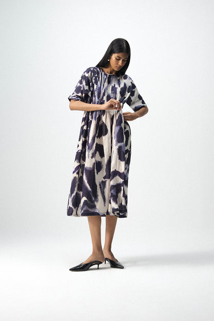 Samburu Linen Pintucks Dress