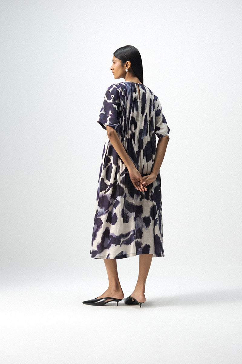 Samburu Linen Pintucks Dress