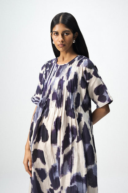 Samburu Linen Pintucks Dress