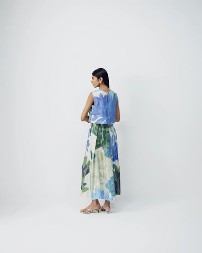 Garden Party Linen Top & Skirt Set