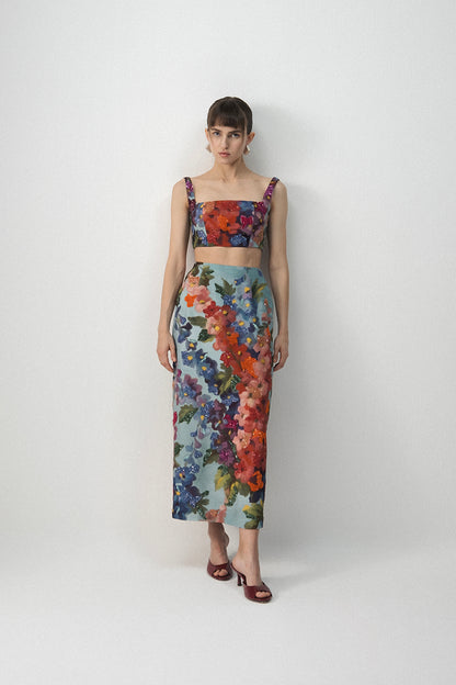 Darlington Embroidered Blouse And Skirt