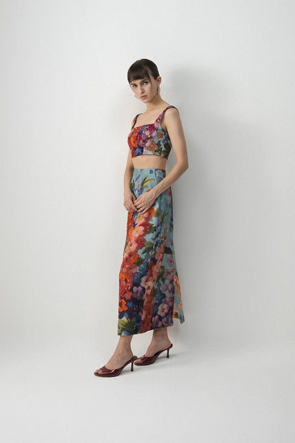 Darlington Embroidered Blouse And Skirt