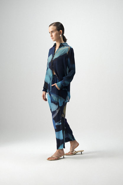 Blue Lagoon Crepe Co-ord