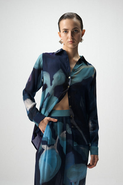 Blue Lagoon Crepe Co-ord
