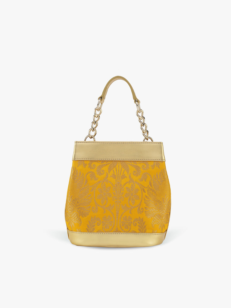Rani Batua (Marigold Brocade) Shuffling Suitcases