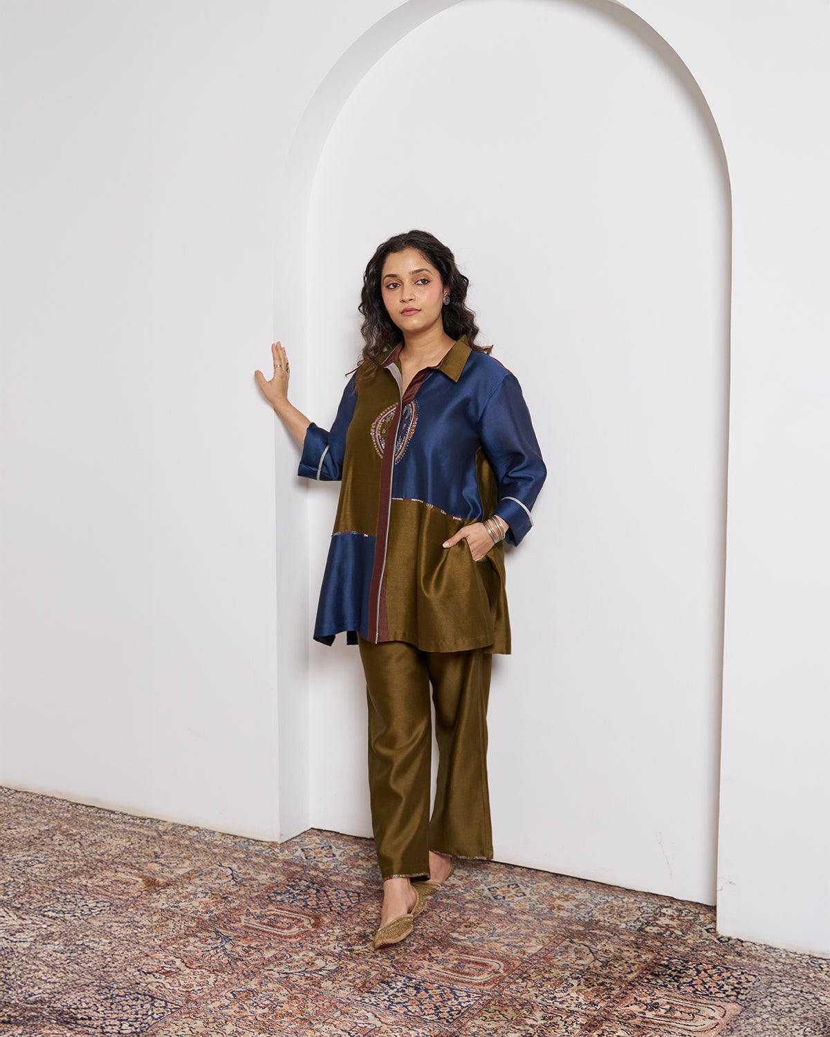 The Mosaic Silk Chanderi Set