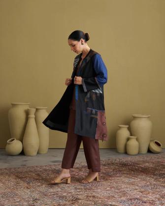 Brown Silk Cotton Set