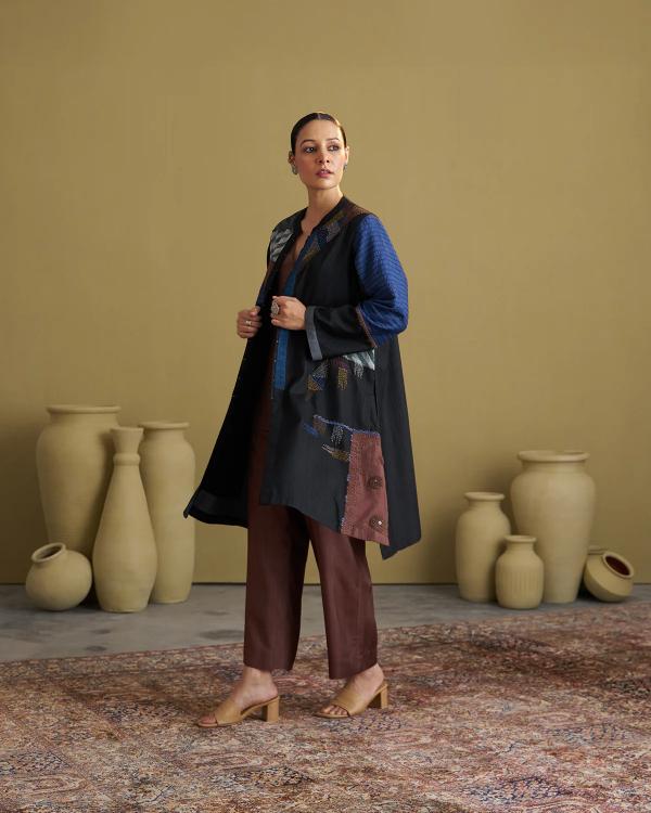 Black Anokhi Jacket with Dhagai
