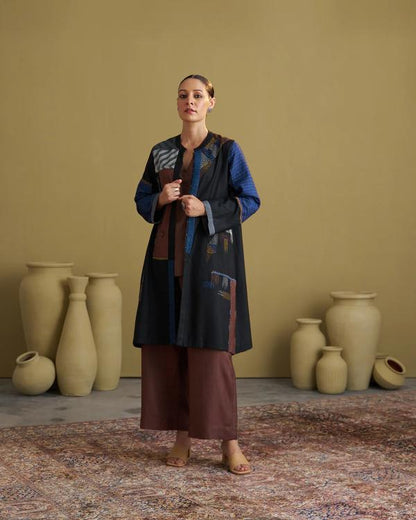 Brown Silk Cotton Set