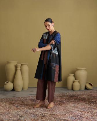 Black Anokhi Jacket with Dhagai