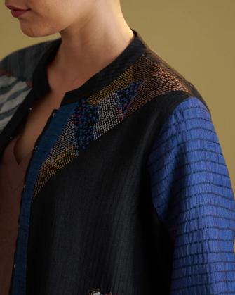 Black Anokhi Jacket with Dhagai