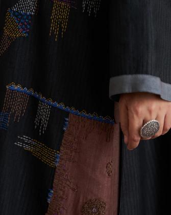 Black Anokhi Jacket with Dhagai