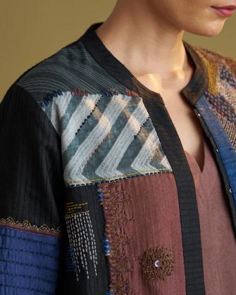 Black Anokhi Jacket with Dhagai