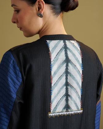 Black Anokhi Jacket with Dhagai