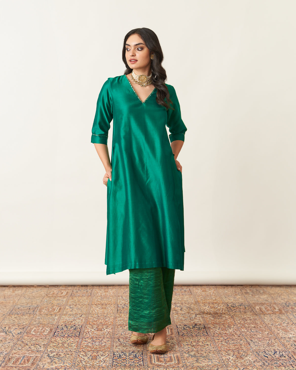 The Panna Silk Chanderi Set