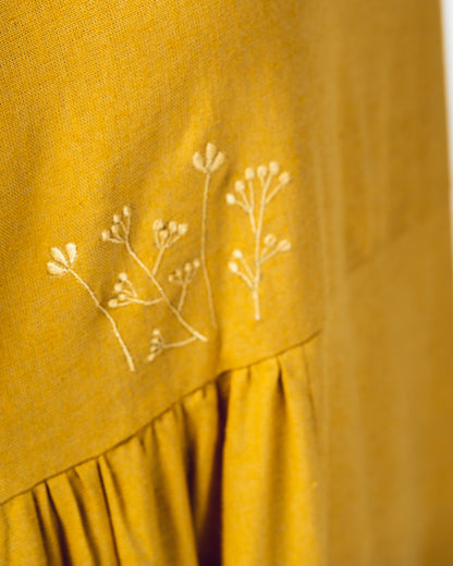 Yuuma Linen Dress Mustard