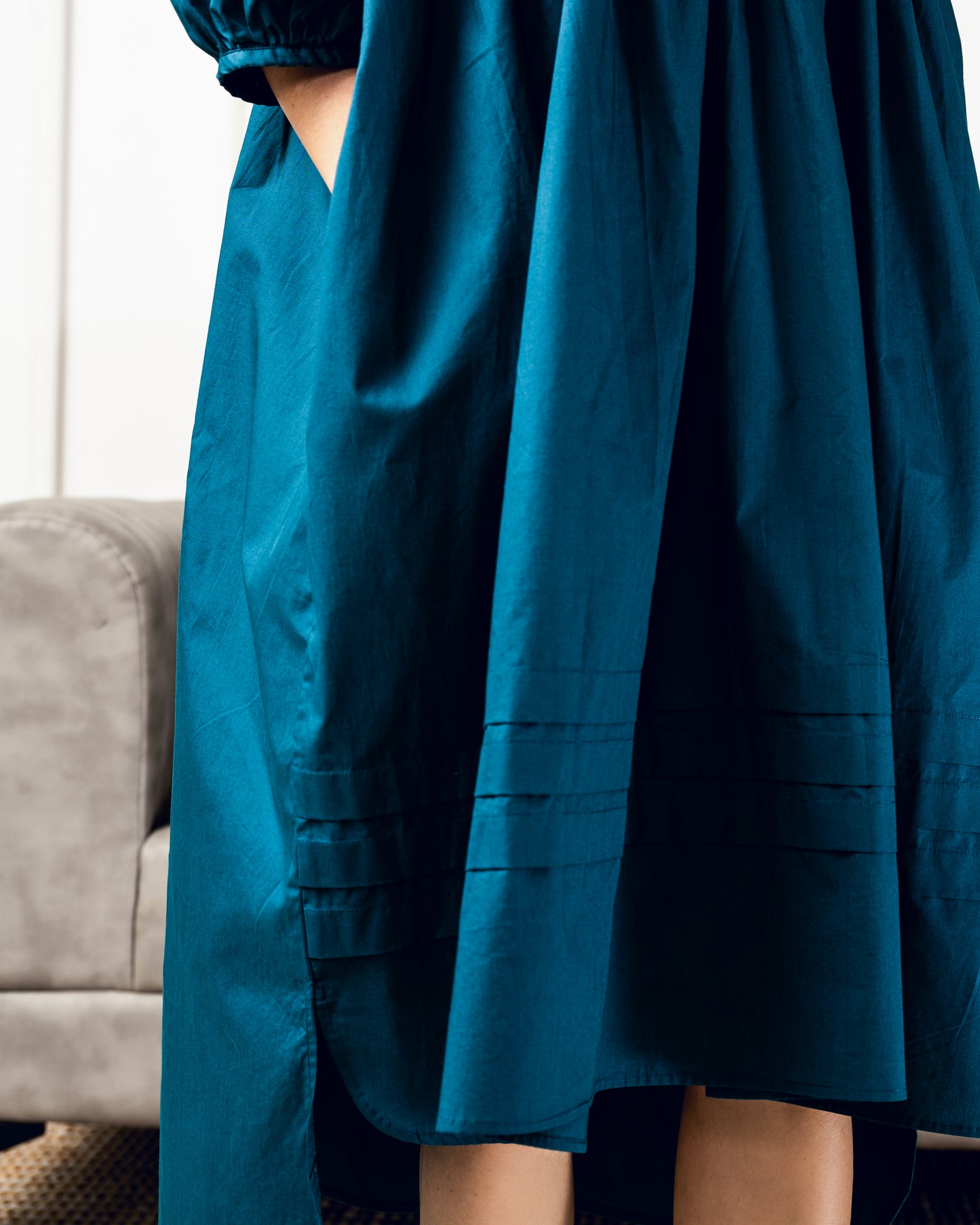 Tamashii Pleated Dress (Teal)