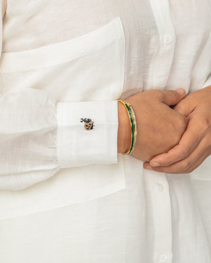 White Linen Beetle Coord Set